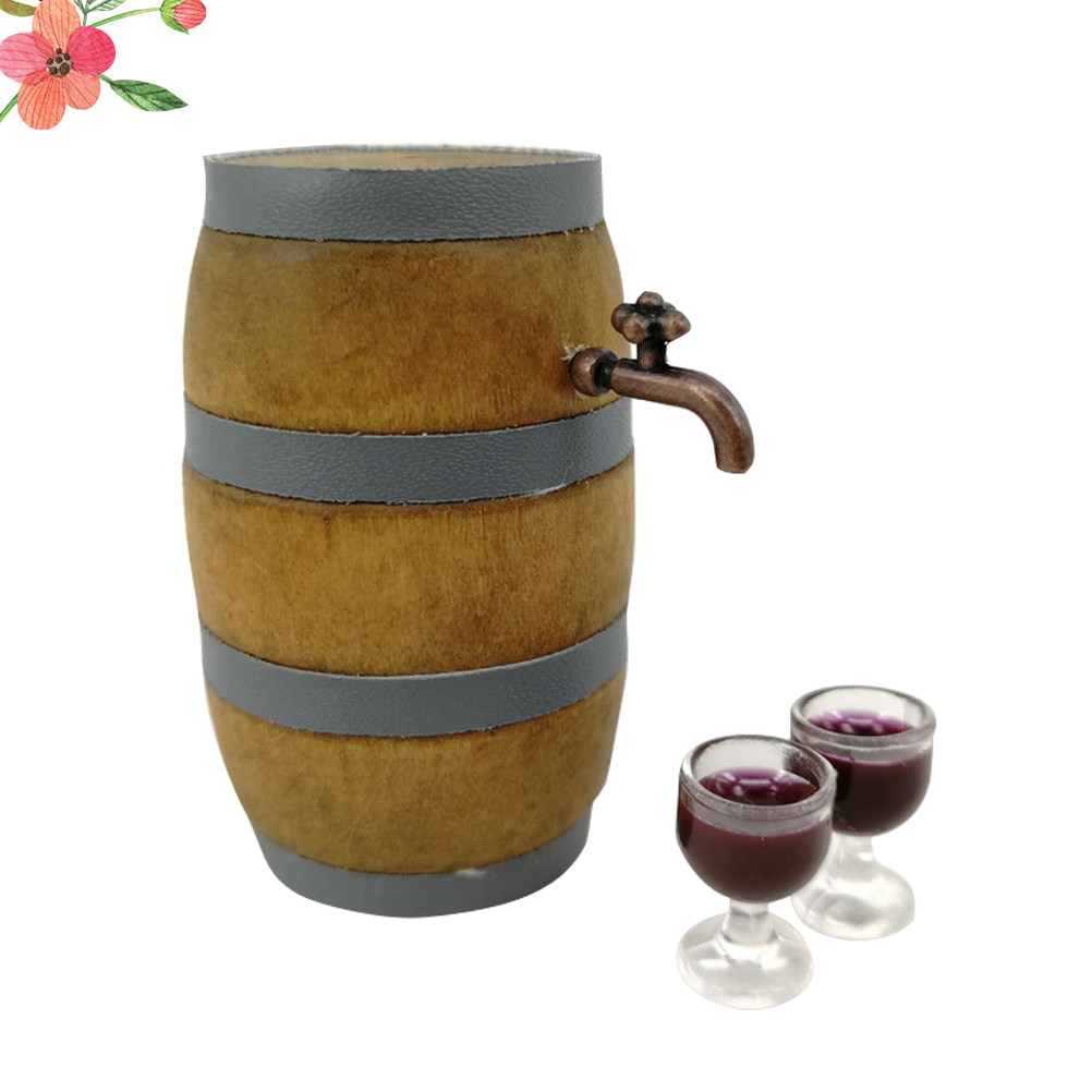 Home Bar Set - مجموعة براميل نبيذ صغيرة واقعية لتزيين